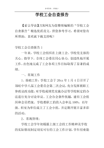 学校工会自查报告