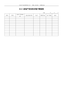 6.5.1房地产项目来访客户跟踪表