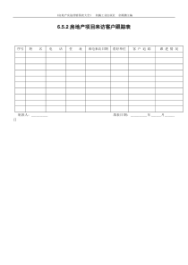 6.5.2房地产项目来访客户跟踪表