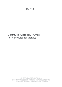 UL 448 2007 消防服务用离心固定泵Centrifugal Stationary Pumps