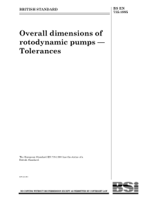 BS EN 735-1995 Overall dimensions of rotodynamic p
