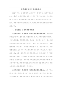 防灾减灾救灾专项总结报告