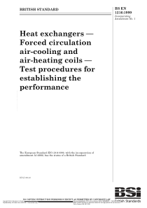 BS EN 1216-1999 heat exchangers-forced circulation