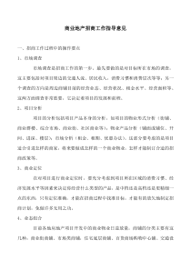 商业地产招商工作指导意见