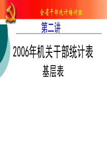 全省干部统计培训班