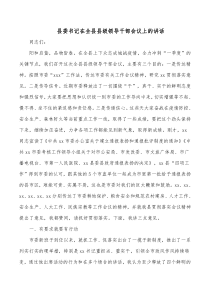 县委书记在全县县级领导干部会议上的讲话