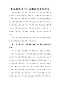 县长在县政府全体扩大会议暨廉政工作会议上的讲话