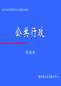 公务员公共管理核心内容培训讲座之公共行政（PPT 49页）