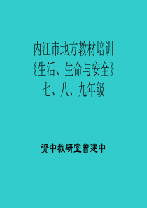 内江市地方教材培训会《生活、生命与安全》七、八、九年级