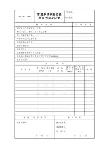 J407（管道系统安装检查与压力试验记录）