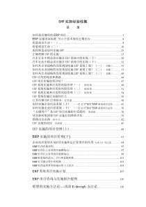 erp实施经验集