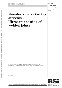 BS EN 1714-1998 Non-destructive testing of welds-U