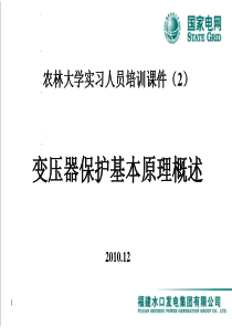 变压器保护基本原理概述(农林大学07级培训-1)