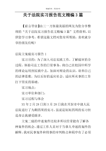 关于法院实习报告范文精编3篇