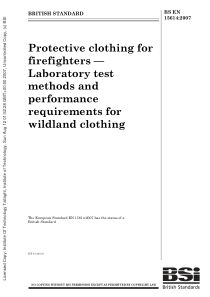 BS EN 15614-2007Protective clothing for firefighte