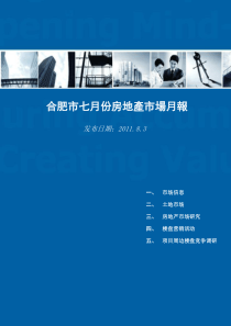 XXXX年8月合肥市房地产项目市场研究月报_25页