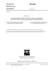 EN CR12471-1996  Screening tests for nickel releas