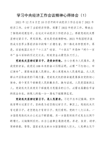 3篇x经济工作会议精神心得体会研讨发言材料