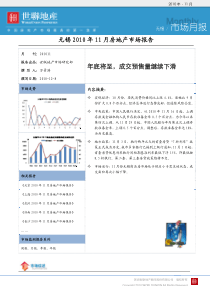 XXXX年11月无锡房地产市场月报_世联