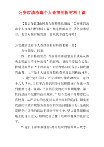 公安肃清流毒个人查摆剖析材料4篇