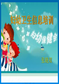 妇幼卫生信息培训课件（PPT38页)