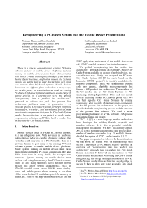 Reengineering a PC-based System into the Mobile De