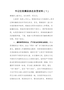 发言材料4篇任前廉政谈话会议表态发言材料范文4篇书记税务局长新任职前