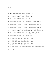 总结计划乡村振兴局2021年工作总结及2022年工作计划汇编13篇