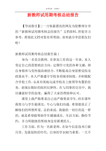 新教师试用期考核总结报告