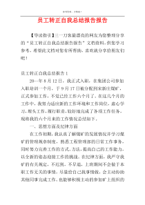 员工转正自我总结报告报告