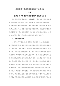 6篇烟草公司思想作风纪律整顿自我剖析