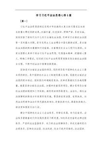 5篇学习习近平法治思想心得