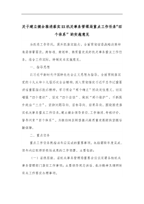 关于建立健全推进落实XX机关事务管理局重点工作任务四个体系的实施意见