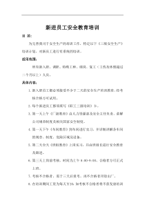 新进员工安全教育培训(doc5)(1)