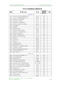 时代光华管理培训课程目录