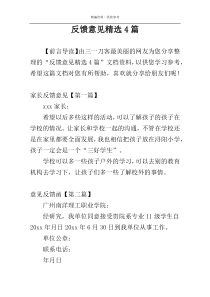 反馈意见精选4篇