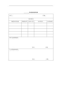 某涂料公司年度培训申请