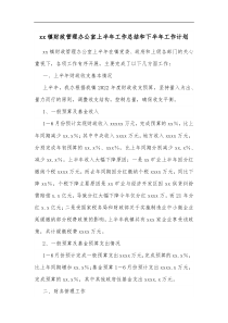 xx镇财政管理办公室上半年工作总结和下半年工作计划