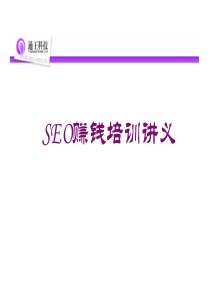 王通SEO赚钱培训教程整理