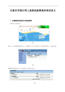 石家庄市统计网上直报县级管理员培训讲义(doc20)(1)