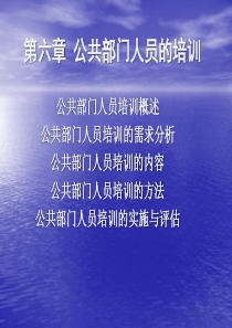 第六章公共部门人员的培训