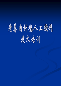 笼养肉种鸡人工授精培训教材