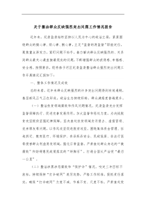 关于整治群众反映强烈突出问题工作情况报告