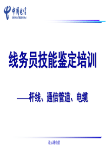 线务员技能鉴定培训教材