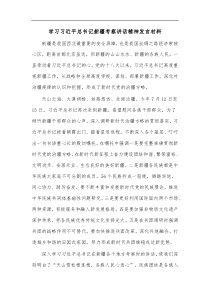 学习习近平总书记新疆考察讲话精神发言材料