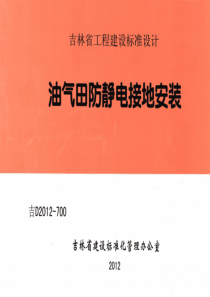 吉D2012-700 油气田防静电撞地安装