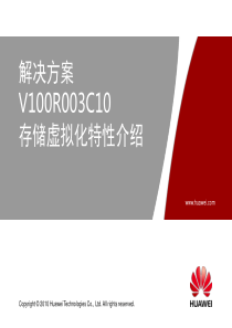 解决方案V100R003C10存储虚拟化特性培训胶片