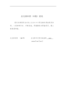 9总支部审查审批意见参考模板总支部填写