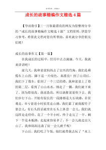 成长的故事精编作文精选4篇