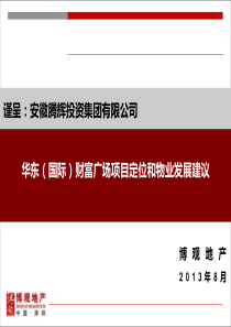 XXXX08华东(国际)财富广场项目定位和物业发展建议